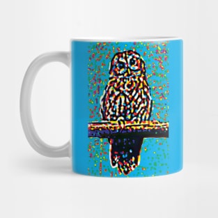 Toot Sweet On Blue - Image Of An Owl On A Perch Mug
